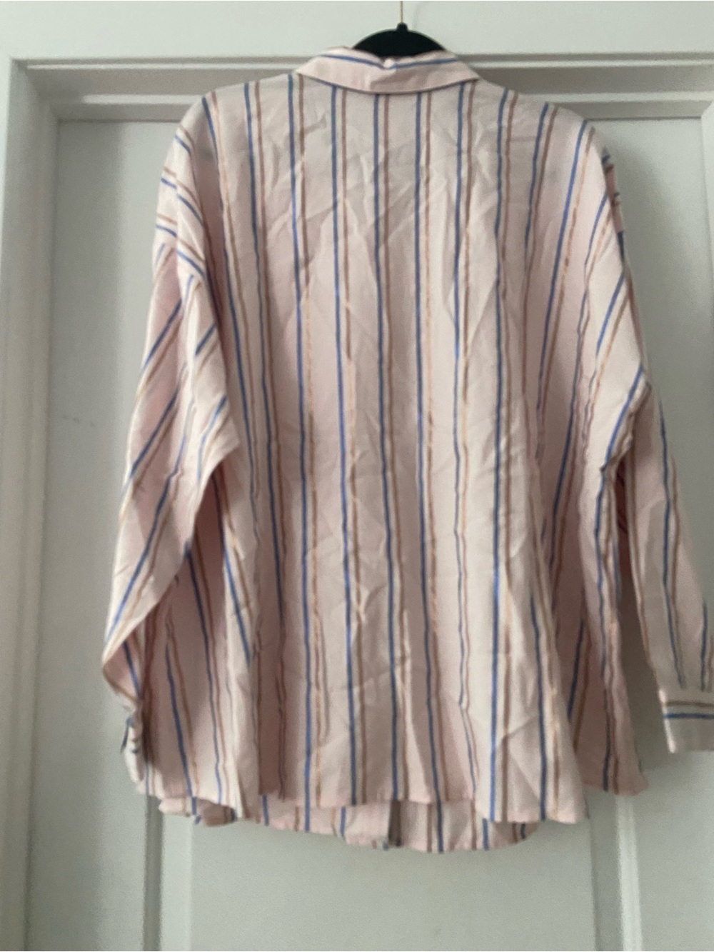 J. Jill Pink Shirt with Blue and Brown Stripes - Picture 6 of 7